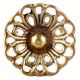 Golden Flower Brass Knob in Umbrella Shape